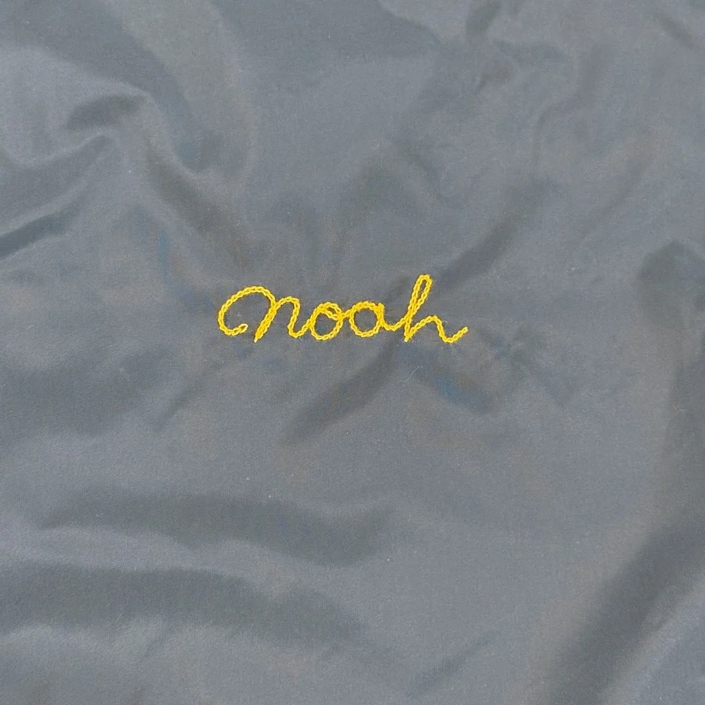 Noah Mens Large Teal Blue Nylon Mesh Lined Coaches Jacket